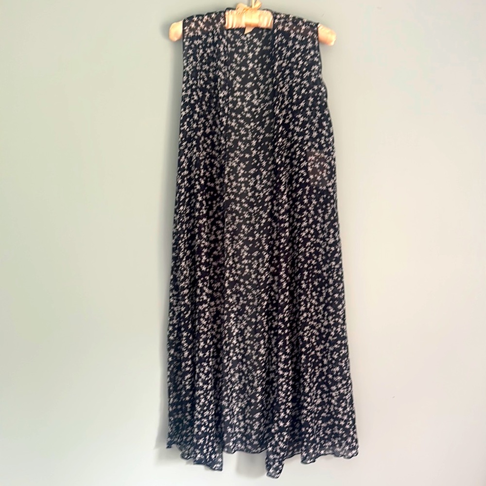 LuLaRoe Joy small navy with white stars cover up/cardigan/vest
